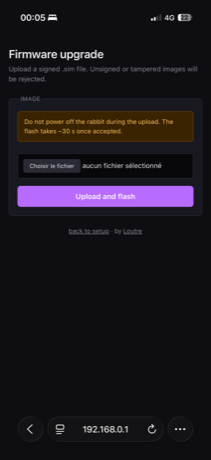 Step 4 — “Upload and flash”